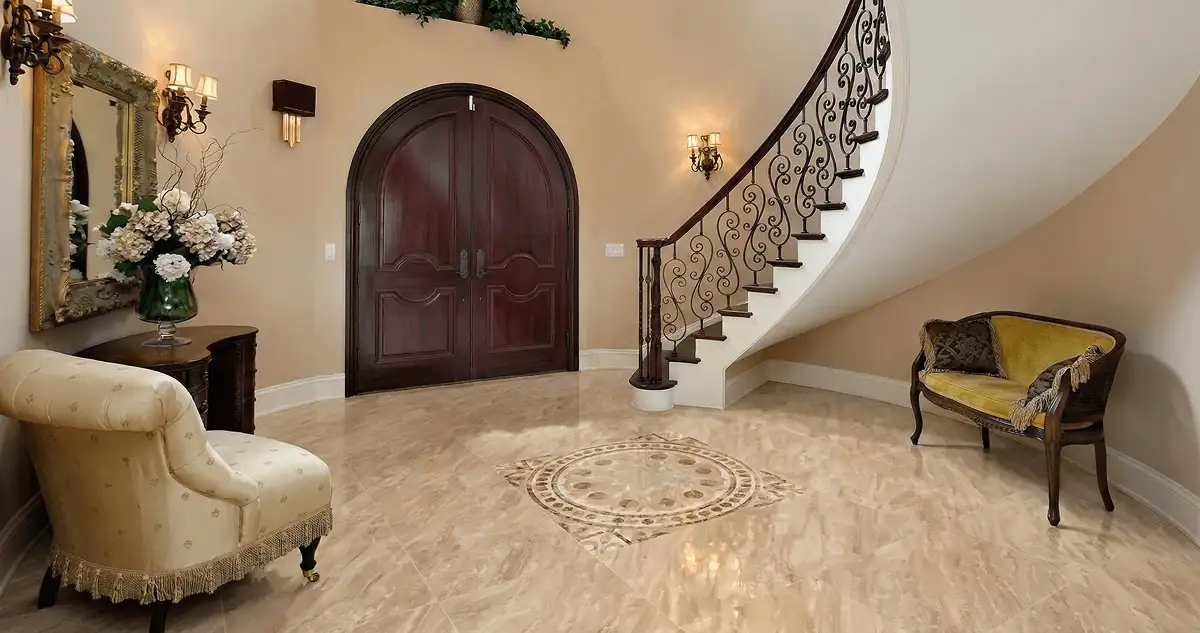 Entrance hall with professionally installed ceramic tile flooring in Colorado Springs CO